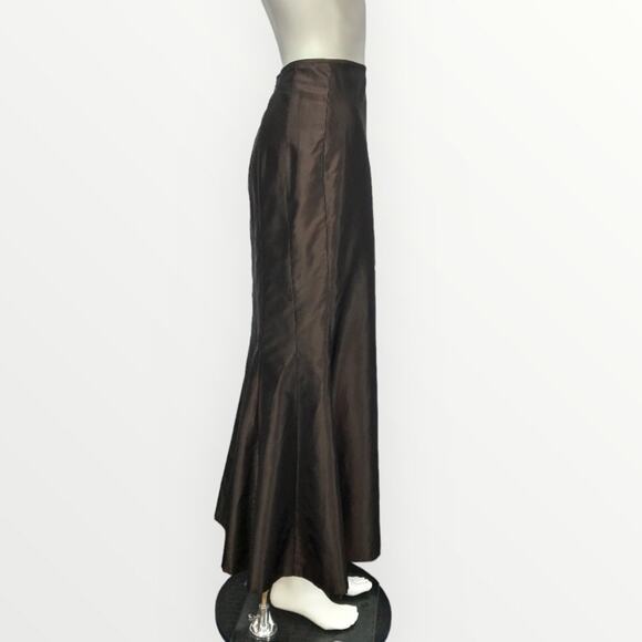 Carmen Marc Valvo Maxi Skirt Brown Mermaid Style Long - Picture 2 of 5